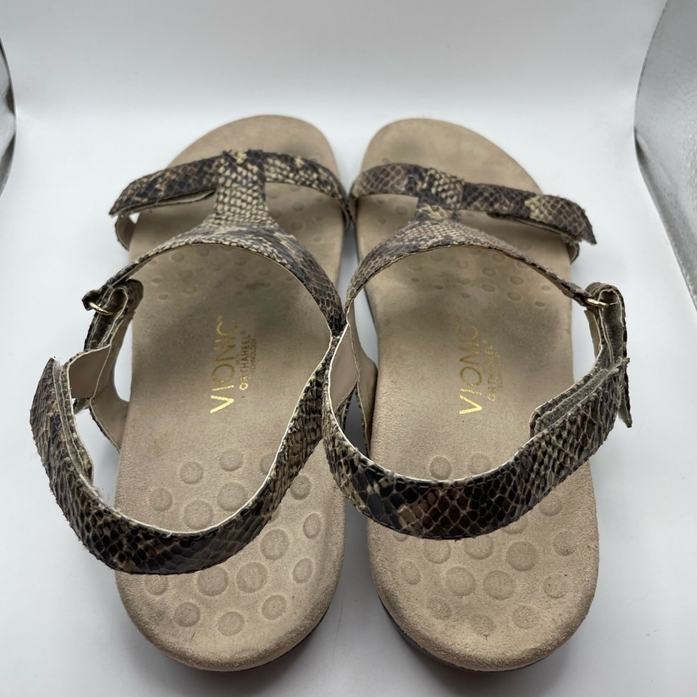 Vionic Giorgina Python Print Sandals Size 10 - image 8